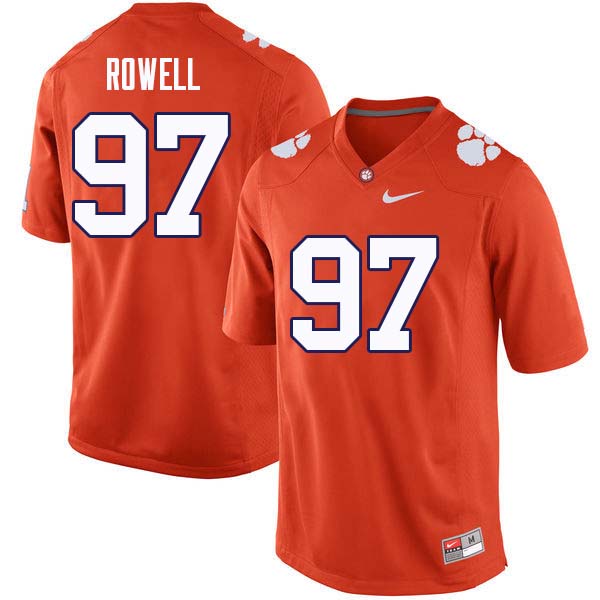 Men #97 Nick Rowell Clemson Tigers College Football Jerseys Sale-Orange